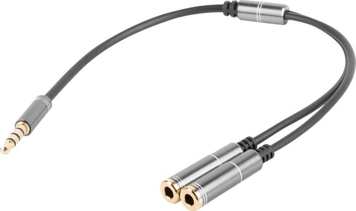 Actual product image Genesis A20 audio cable Black, Silver (0.20 m, Device-specific)