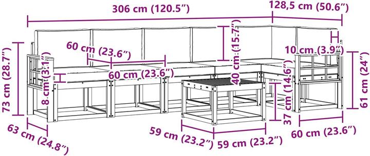 Produktbild vidaXL Outdoor-Sofa