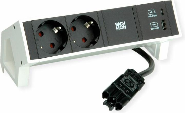 Image du produit Bachmann DESK2 2xCEE7/3 1xUSB A&C 22W (3x, CEE 7/3)