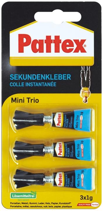 Produktbild Pattex Sekundenkleber Flüssig Mini Trio (3 g)