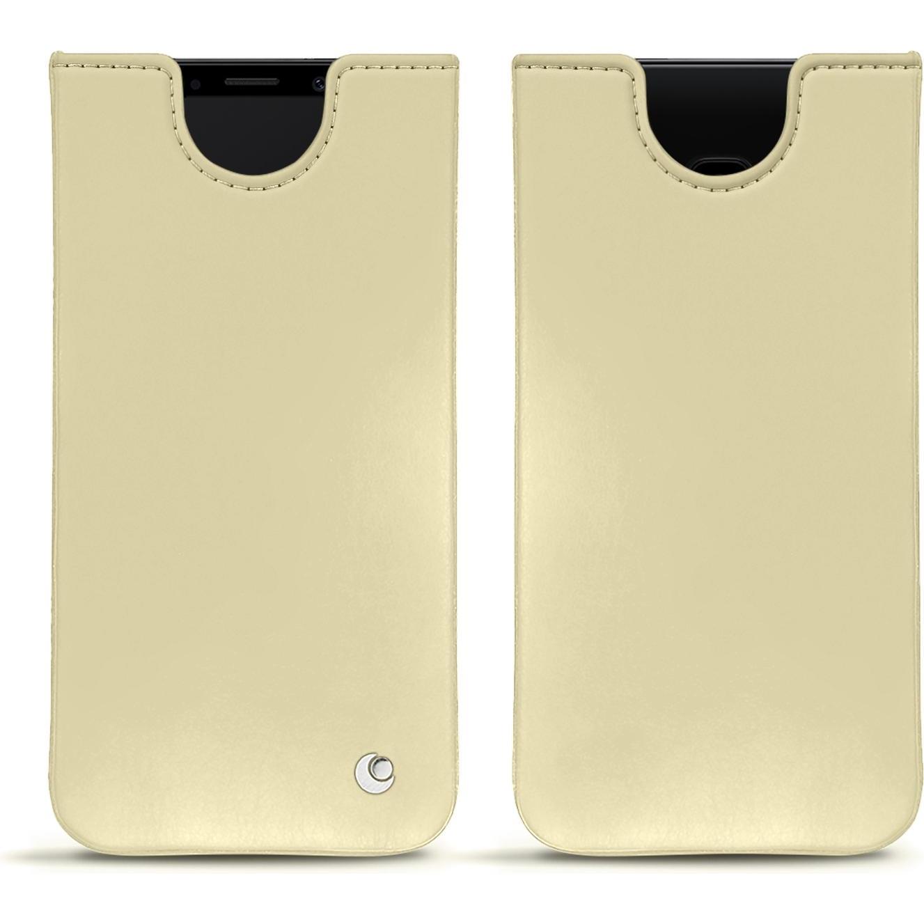 Noreve Lederschutzhülle (Samsung Galaxy S9), Smartphone Hülle, Beige