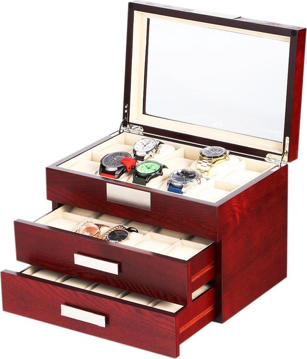 Actual product image Rothenschild Watch box RS-2350-30C for 30 watches cherry