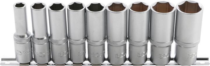 Produktbild BGS Steckschlüssel-Einsatz-Satz Sechskant, tief 12,5 mm (1/2") SW 10 - 24 mm 9-tlg. (10  mm, 11 mm, 12 mm, 13 mm, 14 mm, 15 mm, 16 mm, 17 mm, 18 mm, 19 mm, 20 mm, 21 mm, 22 mm, 23 mm, 24 mm)
