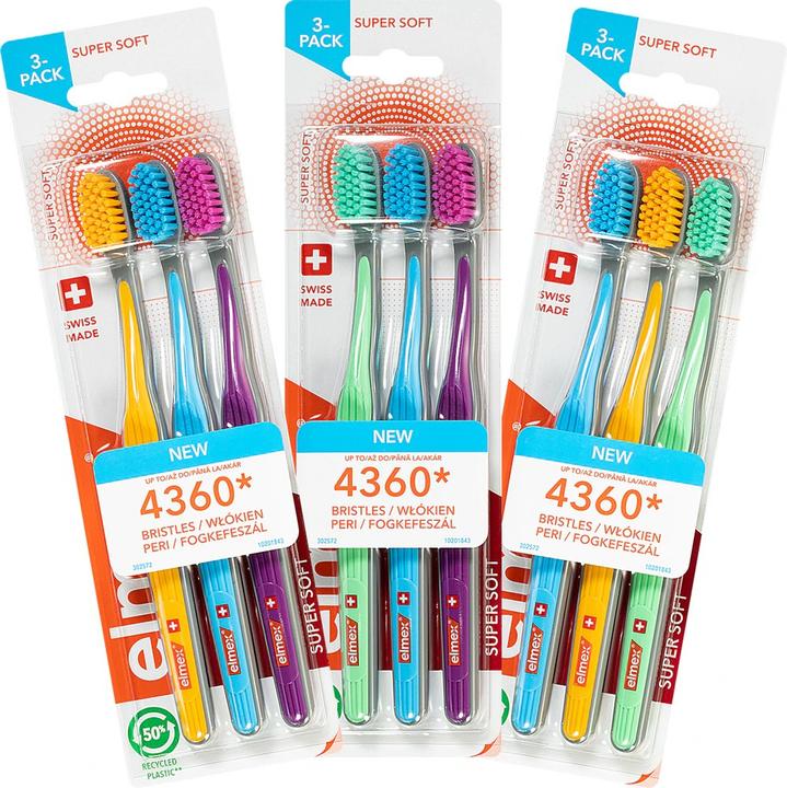 Produktbild Elmex Toothbrush Super Soft Multipack 3 pcs (Extra weich, 3x)