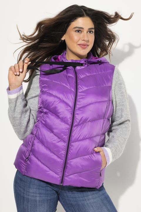 Image du produit Ulla Popken Gilet matelassé HYPRAR à capuche amovible, matière déperlante (46, 48)