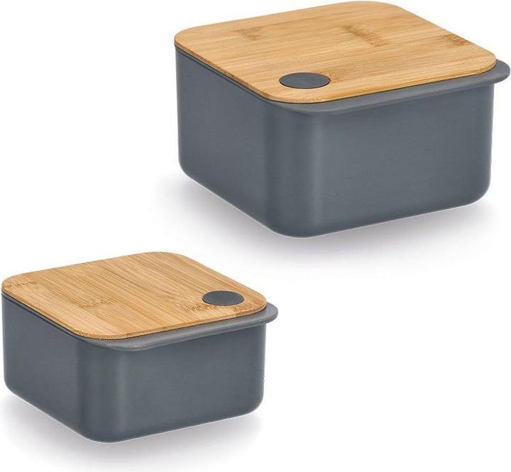 Image du produit Zeller Present Récipient de stockage avec couvercle en bambou, plastique (0.60 l)