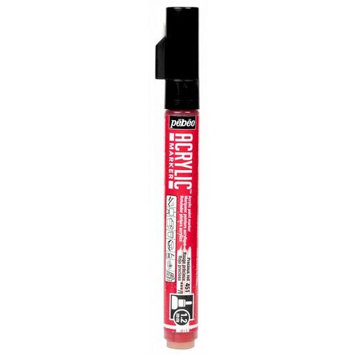 Thumbnail - Pebeo, Marker, Acrylic Marker Dünn Rundspitze 1,2mm (Edles Rot, 1.20 mm)