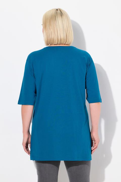 Actual product image Ulla Popken Basic V-Neck Relaxed Fit Short Sleeve Tee (42, 44)
