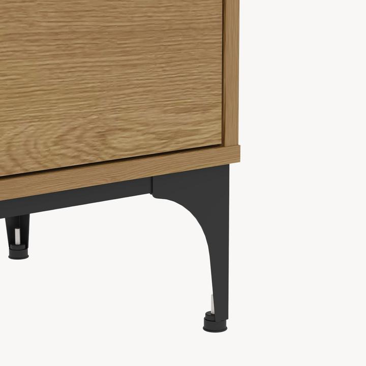 Actual product image En.Casa Bücherregal Kistiandi 137x60x35 cm Eicheoptik, dunkel (60 x 35 x 137 cm)
