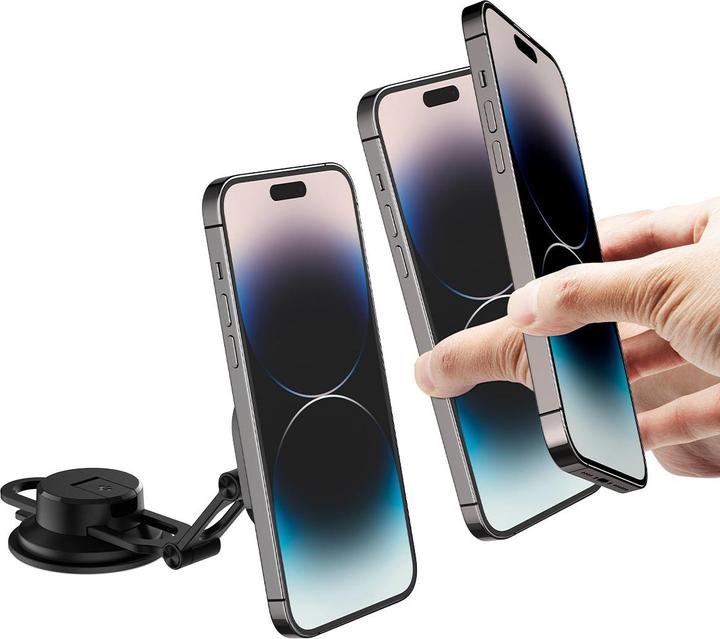 Actual product image Spigen car mount ITS35-3 Onetap Magnetic Magsafe Windshield & Dashboard Car Mount black