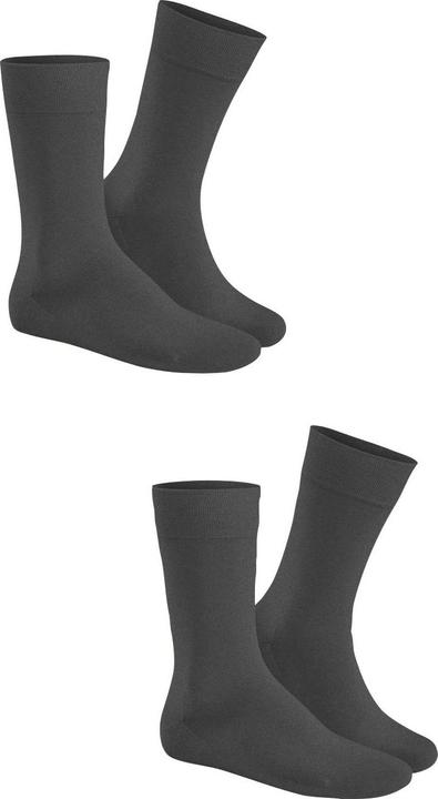 Image du produit Hudson Only Cotton (3 x 2 paires) Chaussettes hommes, couleur 550 grau mel., taille 43-46 (Une unité par pack, 43 - 46)