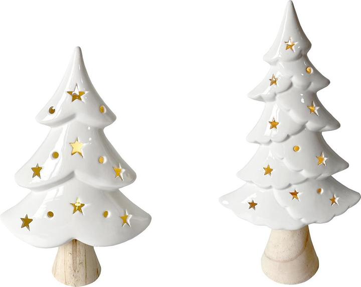 Produktbild HTI-Living LED Winterbaum 2er Set mit Leuchtsternen