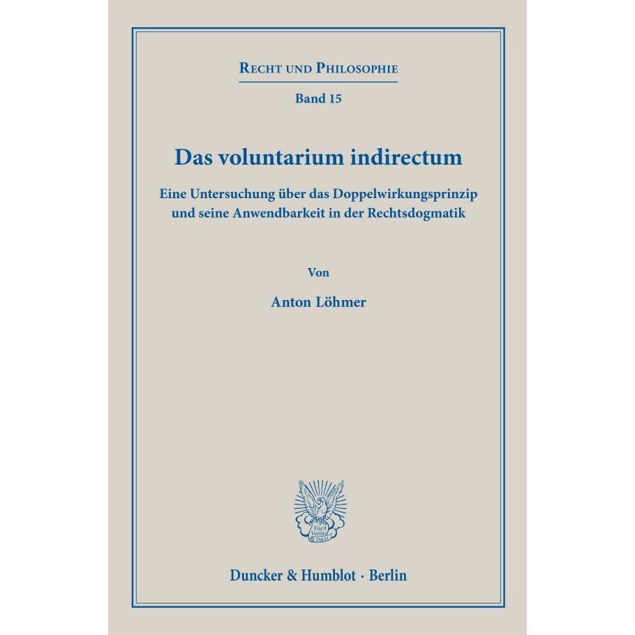 Thumbnail - Löhmer:Das voluntarium indirectum, Fachbücher von Anton Löhmer
