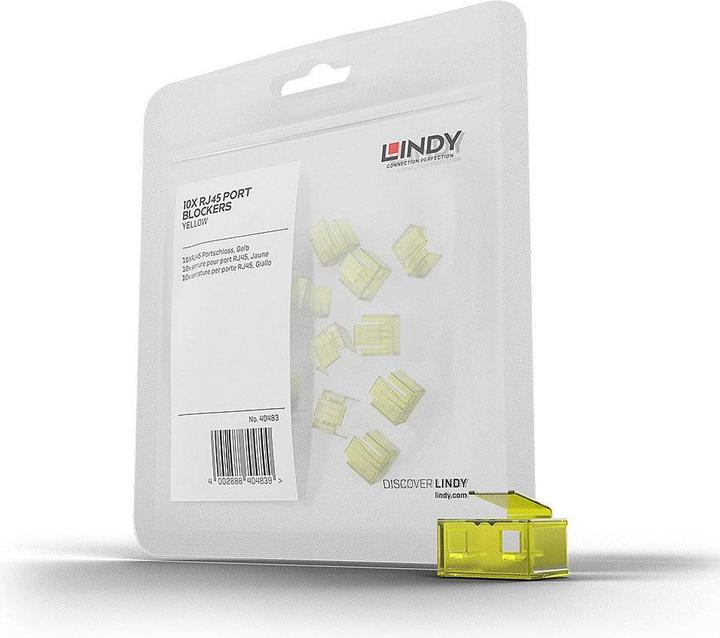 Produktbild Lindy RJ45 Port Blockers x 20 Yellow