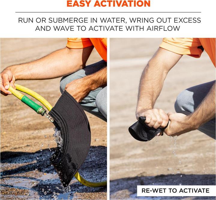 Actual product image Ergodyne Sun hat Chill-Its 8939 with cooling function, light grey (56)