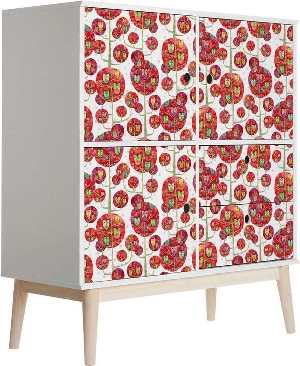 Actual product image Trenddeko Owls in forest (100 x 200 cm)