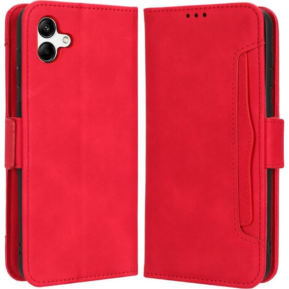 Thumbnail - Cover-Discount Galaxy M13 - Etui mit vielen Kartenfächer rot (Samsung Galaxy M13), Smartphone Hülle, Rot