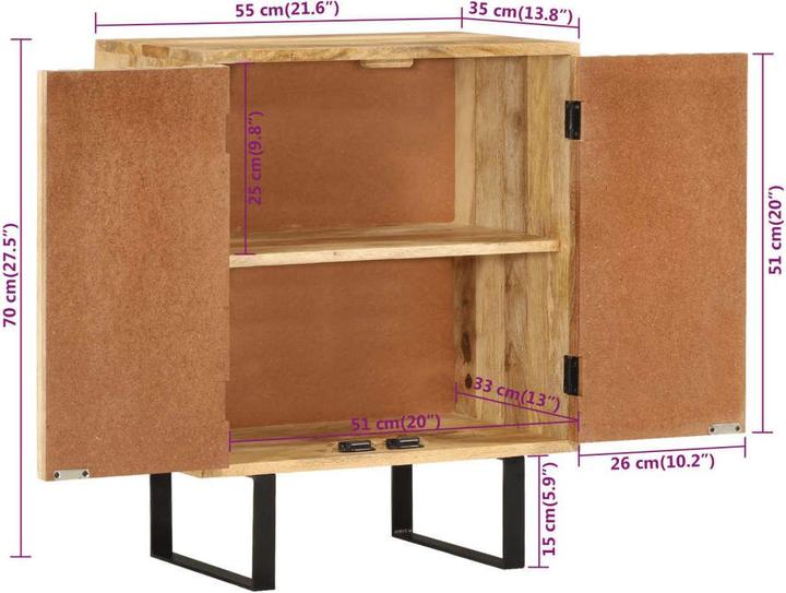 Produktbild vidaXL Sideboard (55 x 55 x 70 cm)
