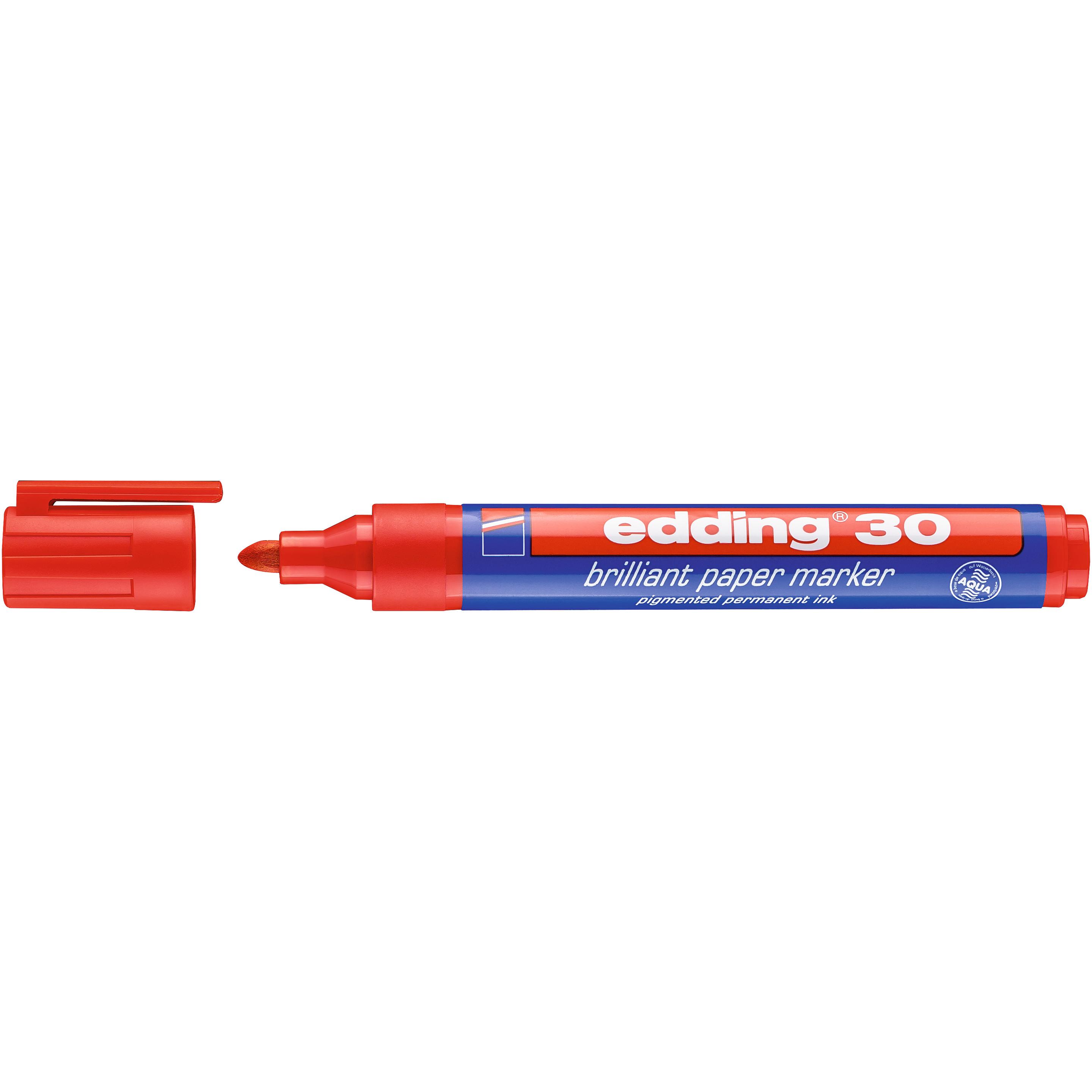 Edding, Marker, Permanent Marker 30 (Rot, 3 mm, 1 x)