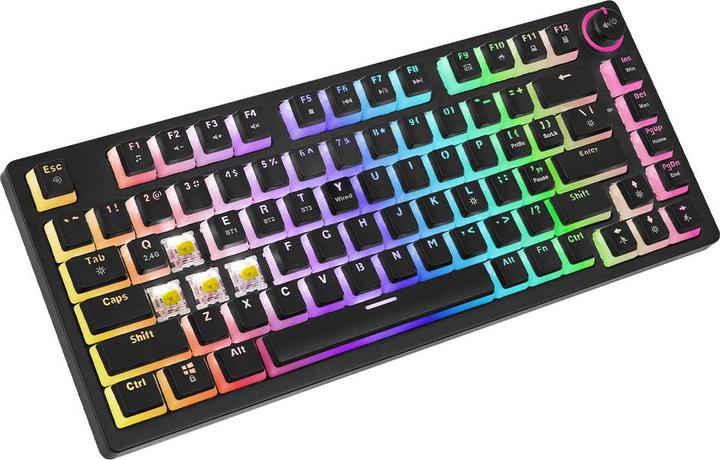 Actual product image Savio PHENIX Gateron Red Pro Pudding wireless mechanical keyboard (US, Cable, Wireless)