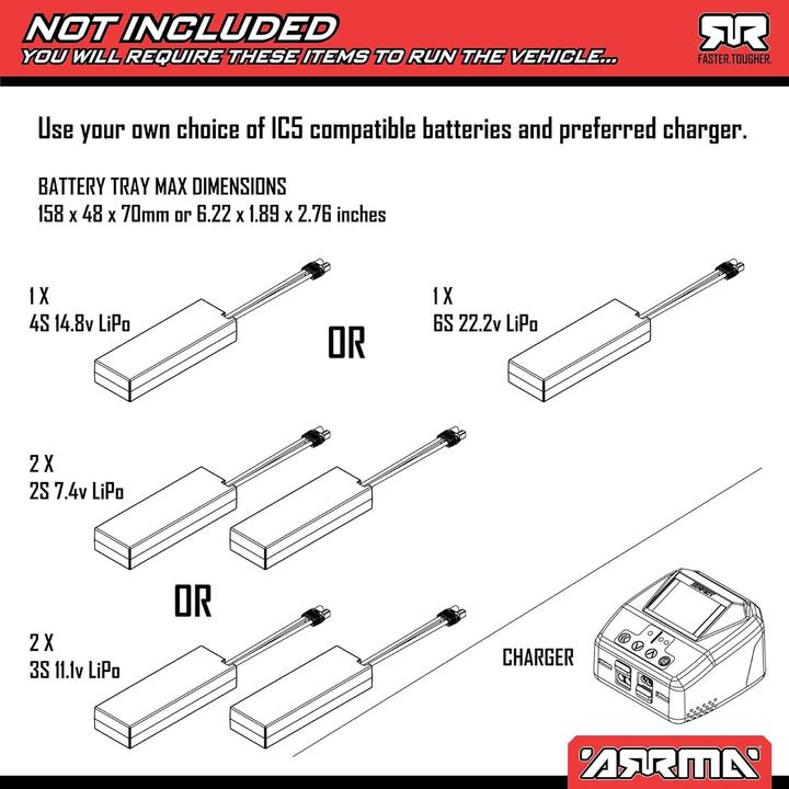 Produktbild Arrma M.TRUCK KRATON BLX6S 1:8 4WD EP RTR ARA8608V6T2 Blue/Pink BRUSHLESS OHNE LadegerÃ¤t und OHNE Akku (RTR Ready-to-Run)