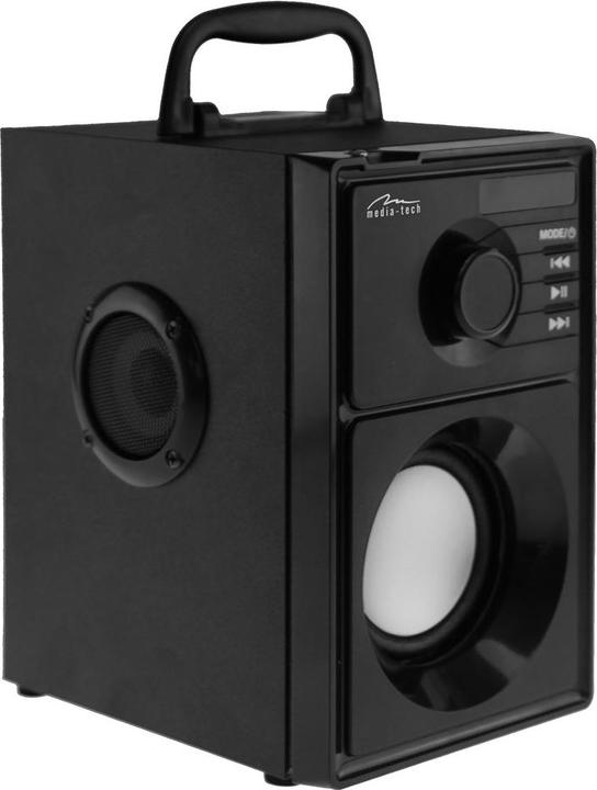 Actual product image Media-Tech Głośnik bezprzewodowy Boombox MT3179 15W USB-C Srebrny (6 h, Rechargeable battery operated, USB power delivery)