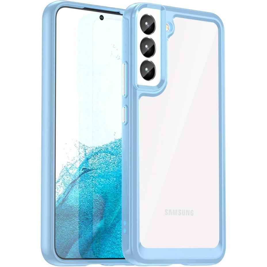 Hurtel Outer Space Case für Samsung Galaxy S23 Hülle mit flexiblem Rahmen blau (Samsung Galaxy S23+), Smartphone Hülle, ...