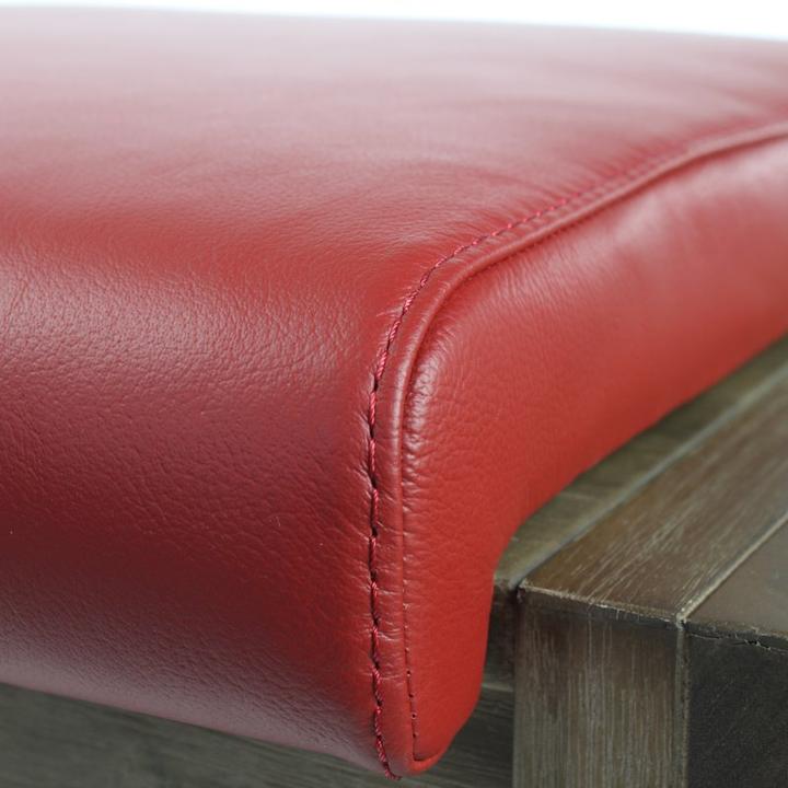 Actual product image SIX made of pleasantly soft leather cover in cowhide (40 x 40 x 7 cm)