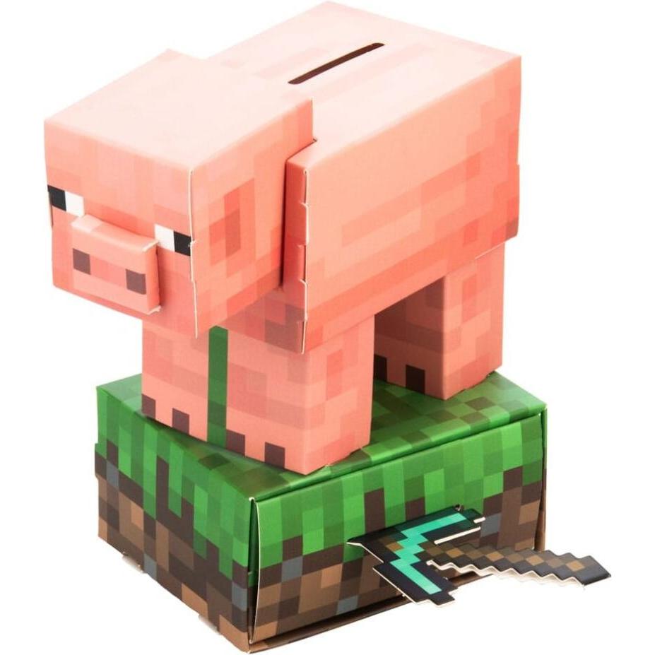 Paladone Products, Salvadanaio, Minecraft Pig Build Your Own Money Box Kit