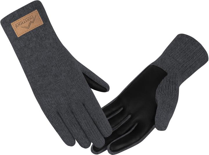 Produktbild Normani Damen Merino Strick-Fingerhandschuhe mit Schafleder „Nakara" - 9643 (8)
