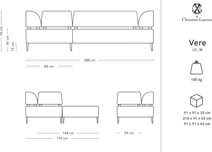 Actual product image CXL by Christian Lacroix Vere (Corner sofa)
