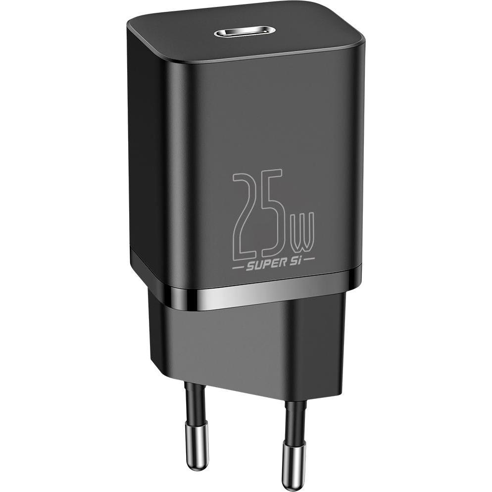 Thumbnail - Baseus Super Si Set Quick Charger (25 W), USB Ladegerät, Schwarz