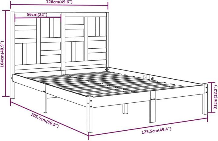 Image du produit vidaXL Bettrahmen (120 x 200 cm)