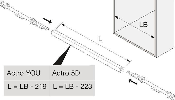 Immagine prodotto Hettich Push to open Sistema di apertura silenziosa per Actro YOU