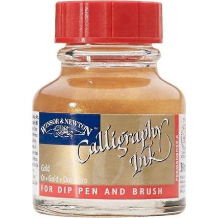 Winsor & Newton, Ersatzpatrone, Tinte Calligraphy Ink gold (Tintenfass, Gold)