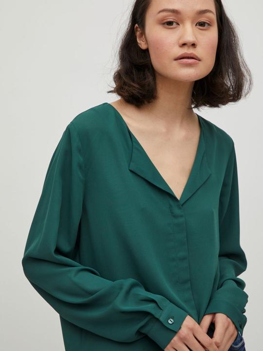 Produktbild Vila High Low geteilter Kragen Hemd (L)