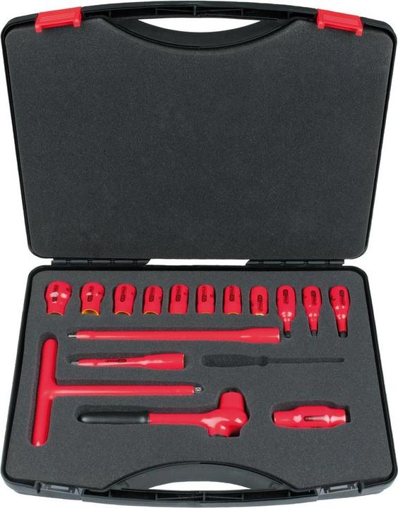 Produktbild KS Tools 3/8 Zoll Steckschlüssel-Satz mit isolierten Werkzeugen, 16-tlg