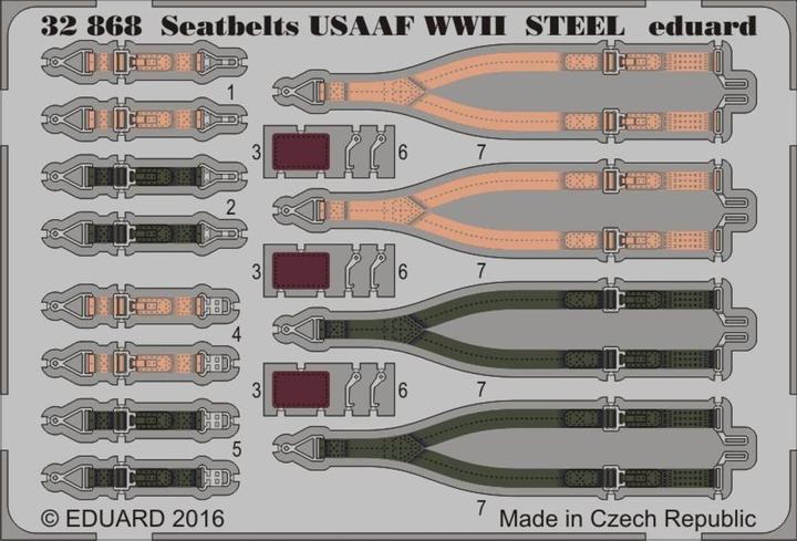 Productafbeelding Eduard Veiligheidsgordels USAAF WOII STAAL