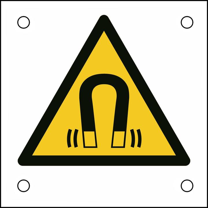 Actual product image Brady ISO safety sign - Magnetic field warning