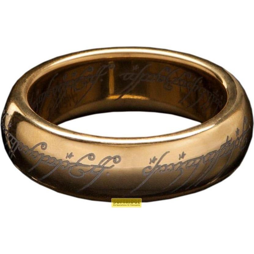 Weta Workshop, Ring, Le Seigneur des Anneaux bague tungstène Anneau Unique (plaqué or) Taille 06, (6)