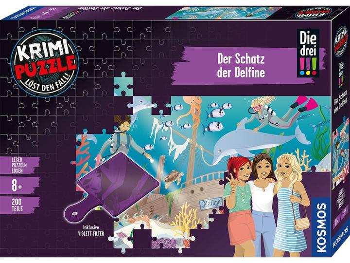 Produktbild Kosmos Krimi-Puzzle: Die drei!!! - Der Schatz der Delfine (200 Teile)
