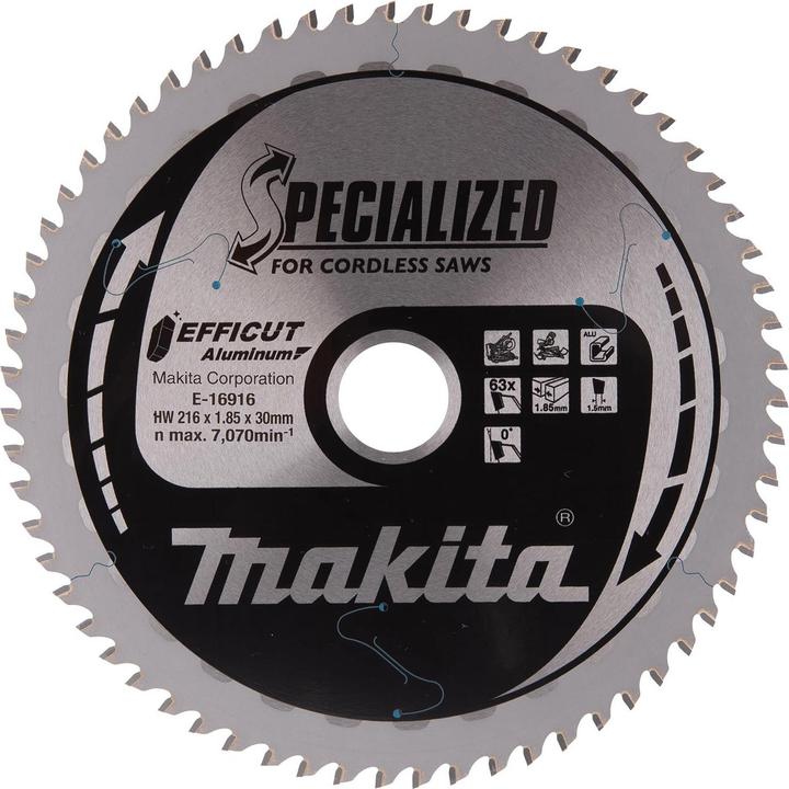 Actual product image Makita EFFICUT saw blade 216x30x63