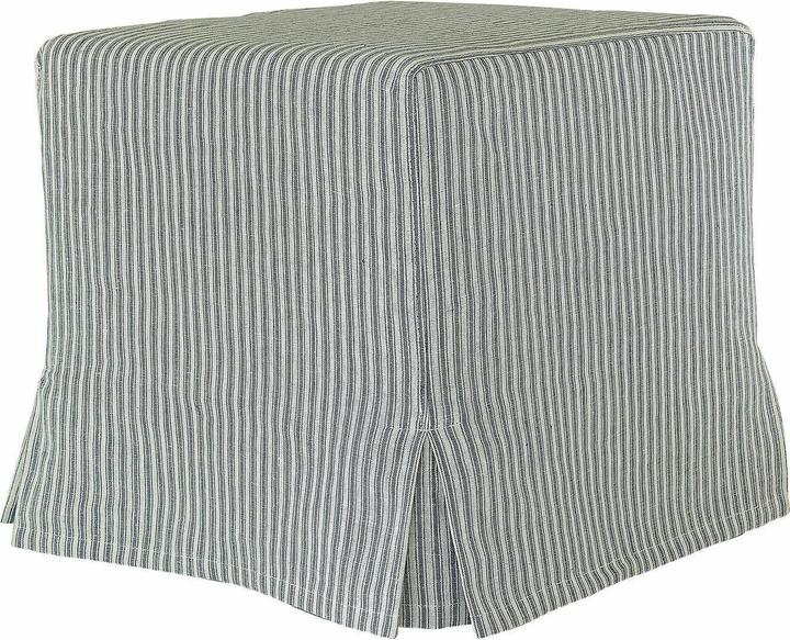 Actual product image Loberon Hocker Ulysette weiss/blau