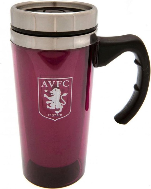 Actual product image Aston Villa FC Crest Aluminium Travel Mug (450 ml)