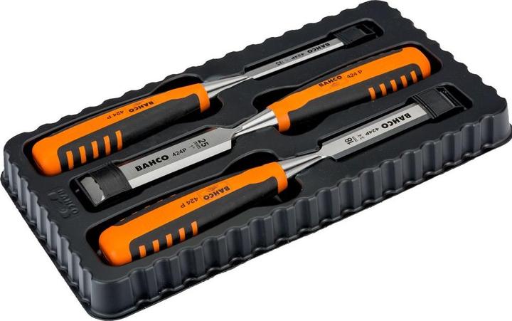 Bahco Stechbeitelsatz mit gummiertem Griff - dreiteilig/Kartonverpackung (25 mm)
