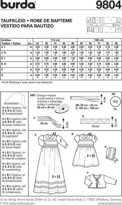 Produktbild Schnittmuster Taufkleid