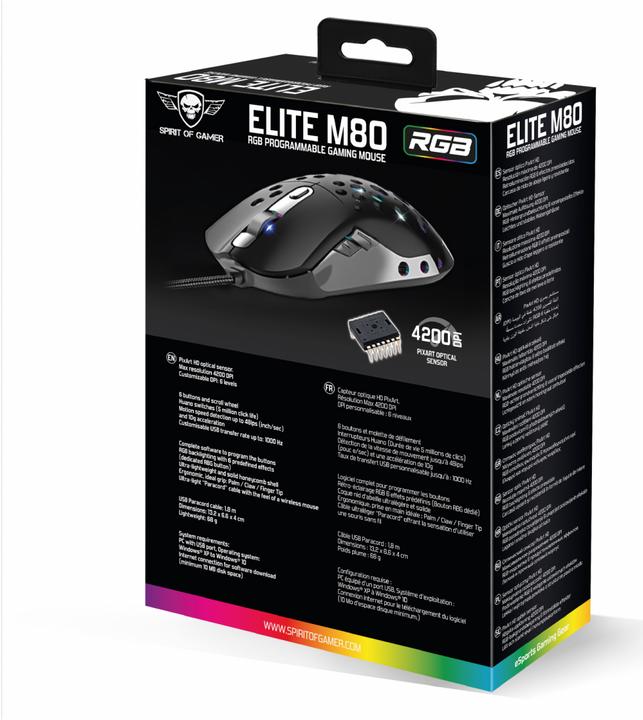 Image du produit Spirit Of Gamer Elite M80 (Filaire)