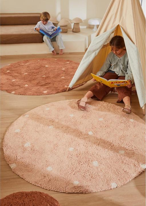 Produktbild Lorena Canals Rug Round Dot Chestnut (Ø 140 cm)