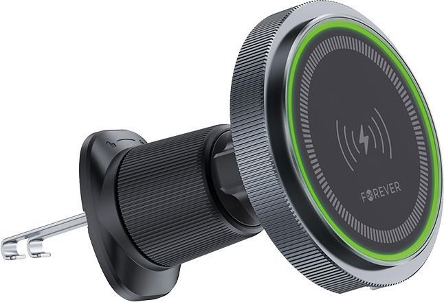 Image du produit Forever support de voiture pour bouche d'air MACH-200 magnétique avec recharge sans fil noir 15W
