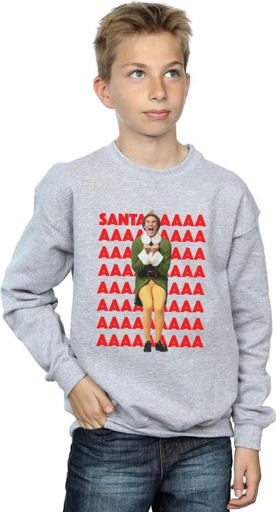 Actual product image Elf Boys Buddy Santa Scream Sweatshirt (116)